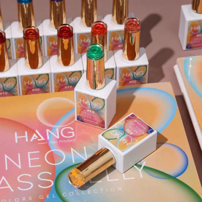 HANG Neon Glass Jelly gel nail polish collection at Nail Bolsa