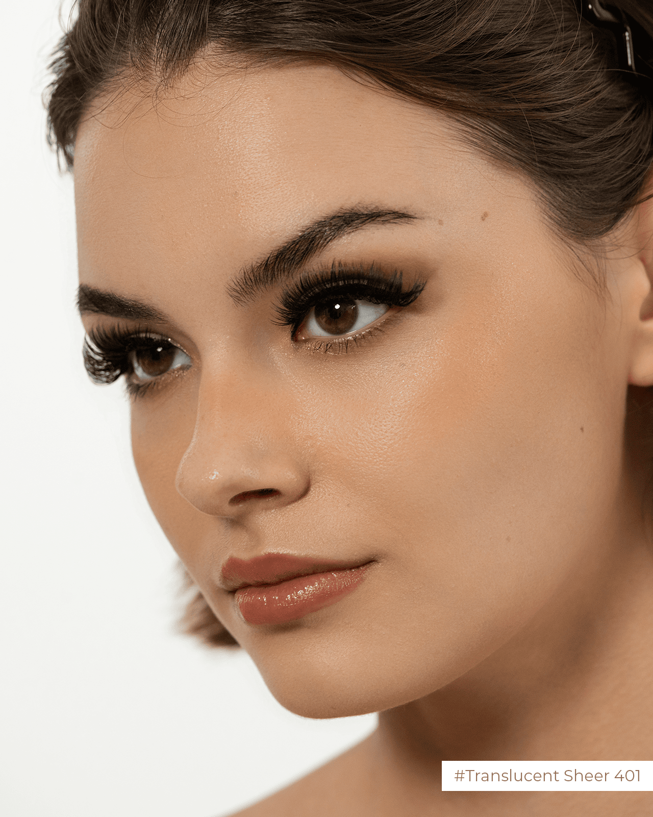 A girl with natural makeup for date night