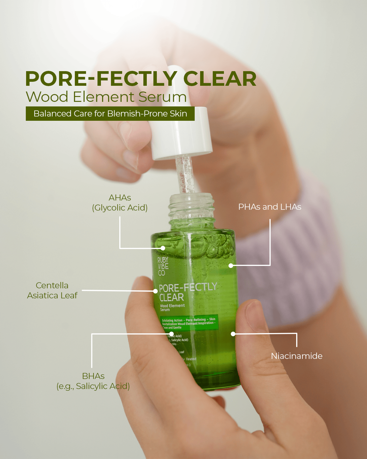 Pore-fectly clear Wood element serum