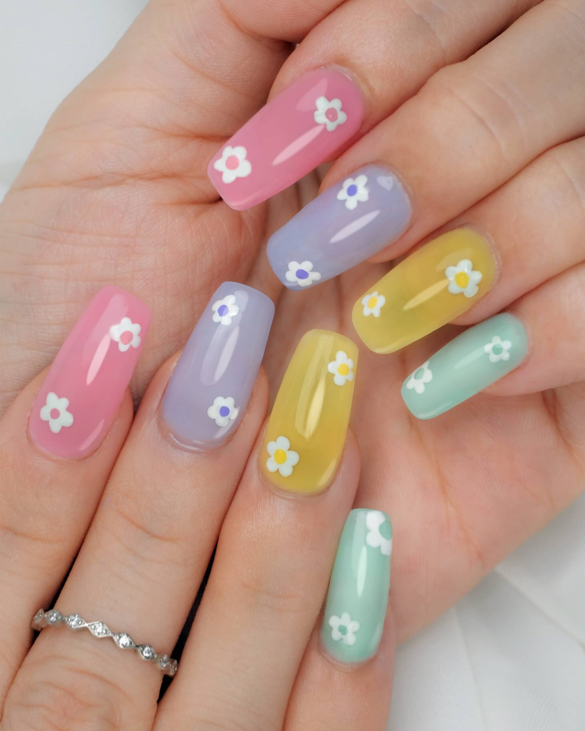 a hand with Jelly Nails
