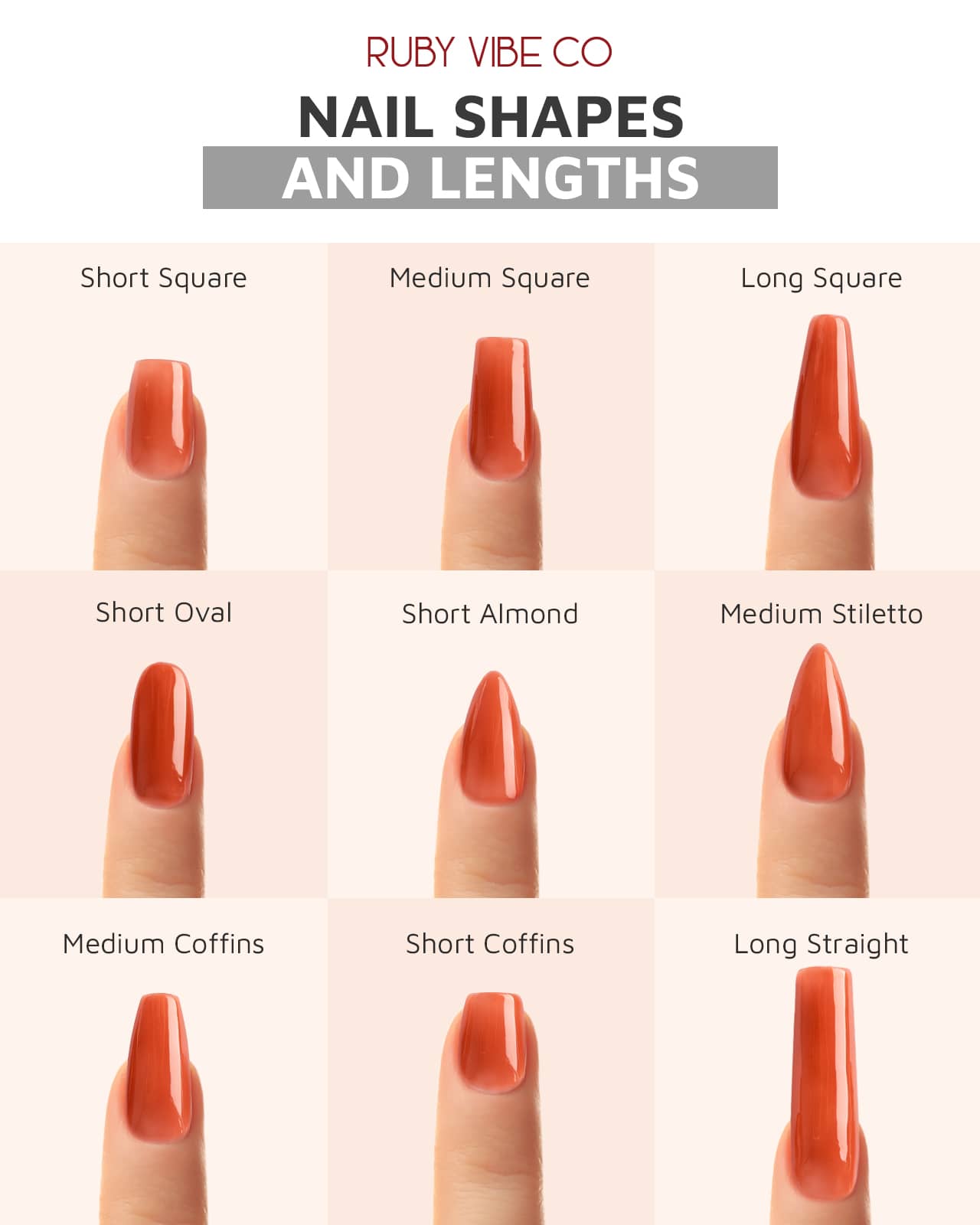 All Nails shapes and Lengths sample